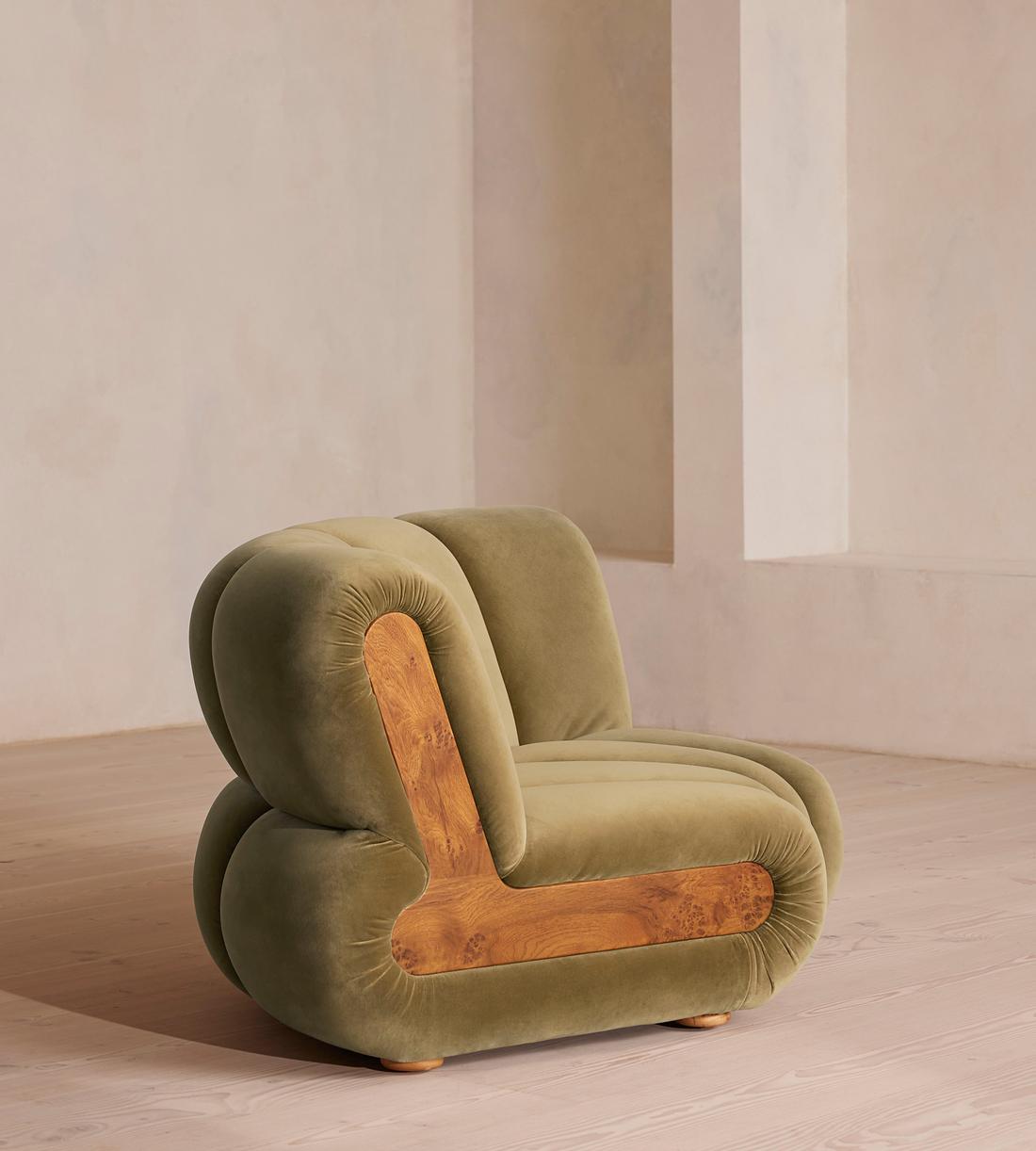 Noelle Modular Sofa - Straight Module - Velvet Lichen - Image 6