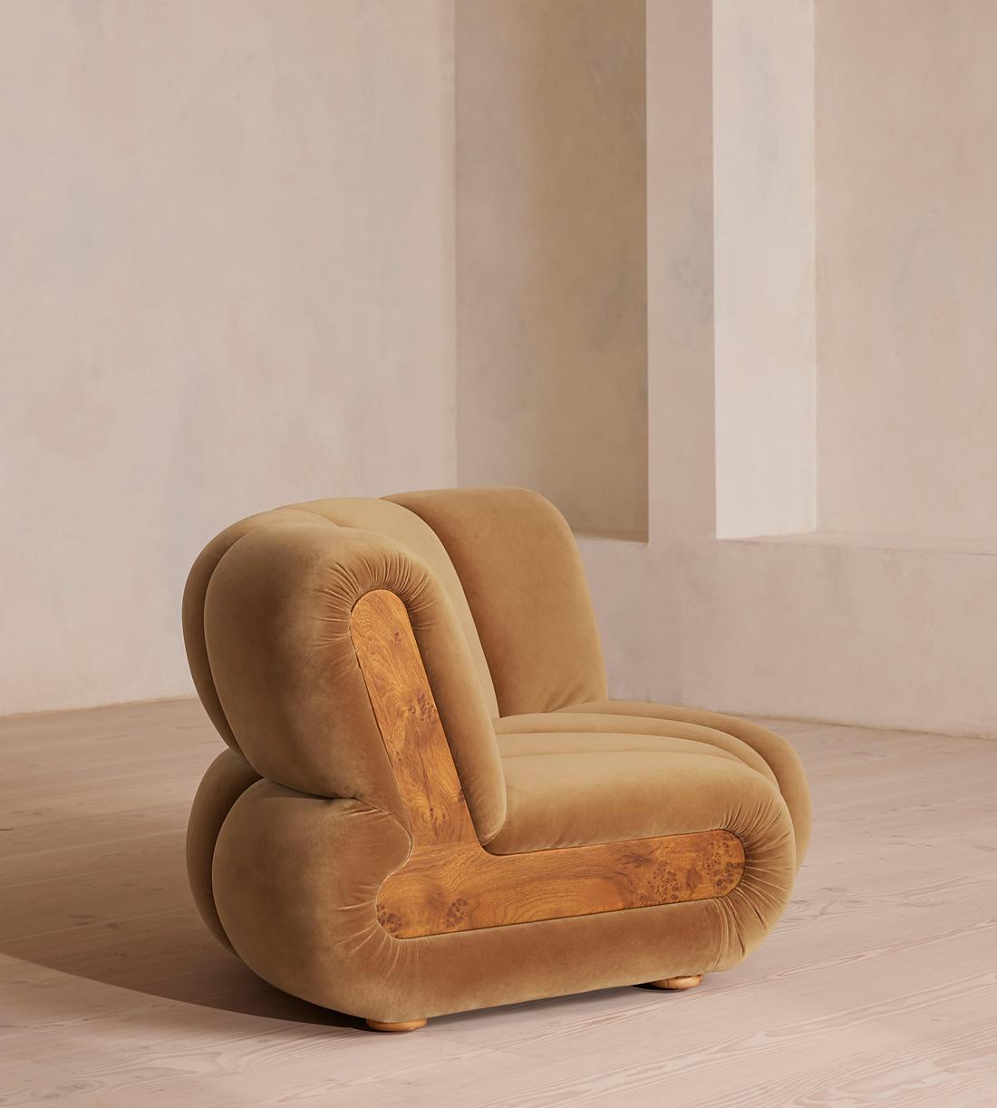 Noelle Modular Sofa - Straight Module - Velvet Camel - Image 6