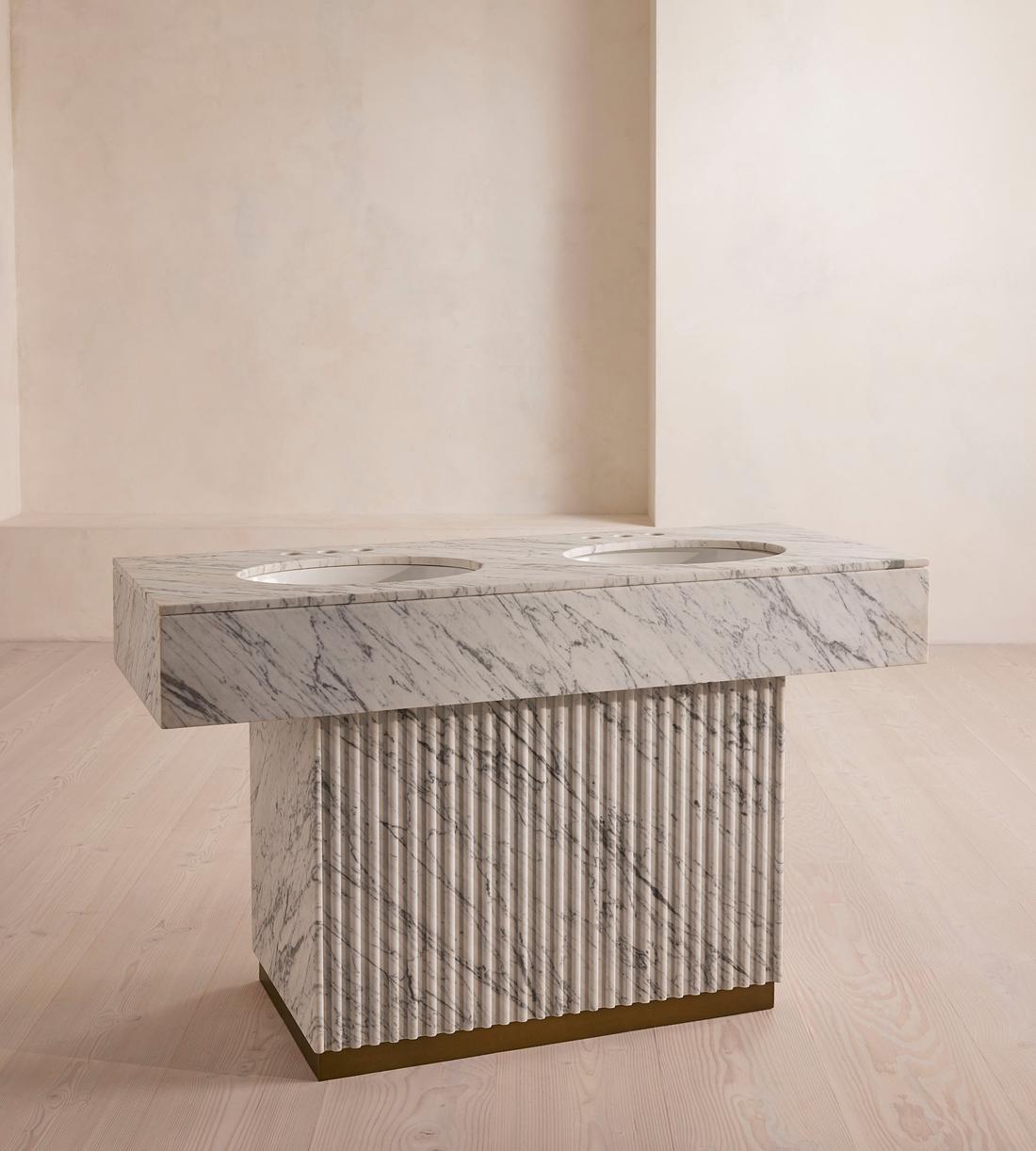 Stellios Double Vanity - Arabescato Marble - Listing - Image 5