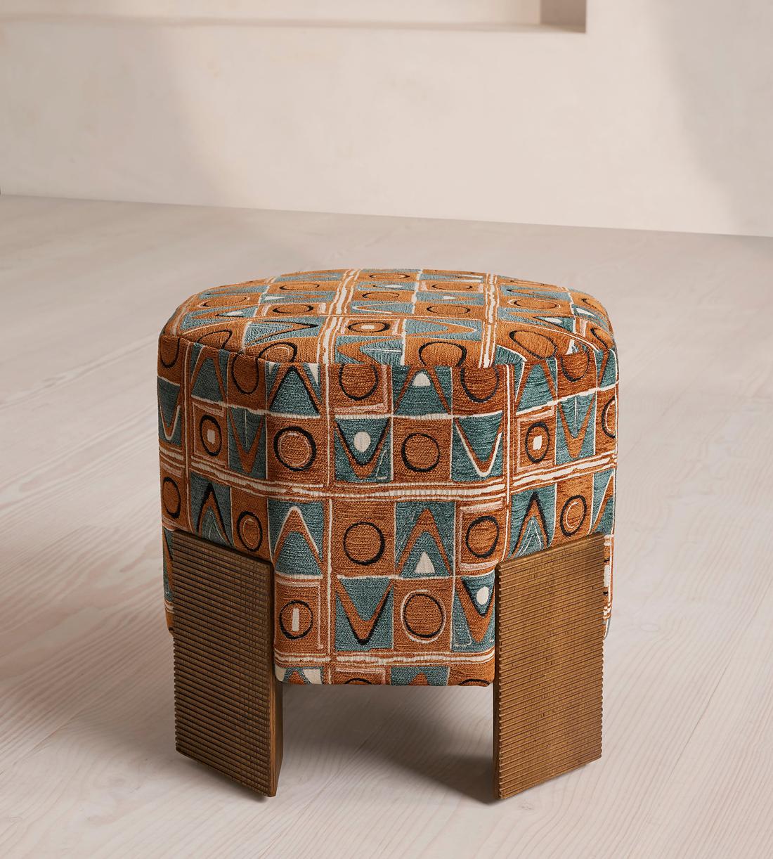 Alvin Footstool - Lumi Jacquard - Listing - Image 1