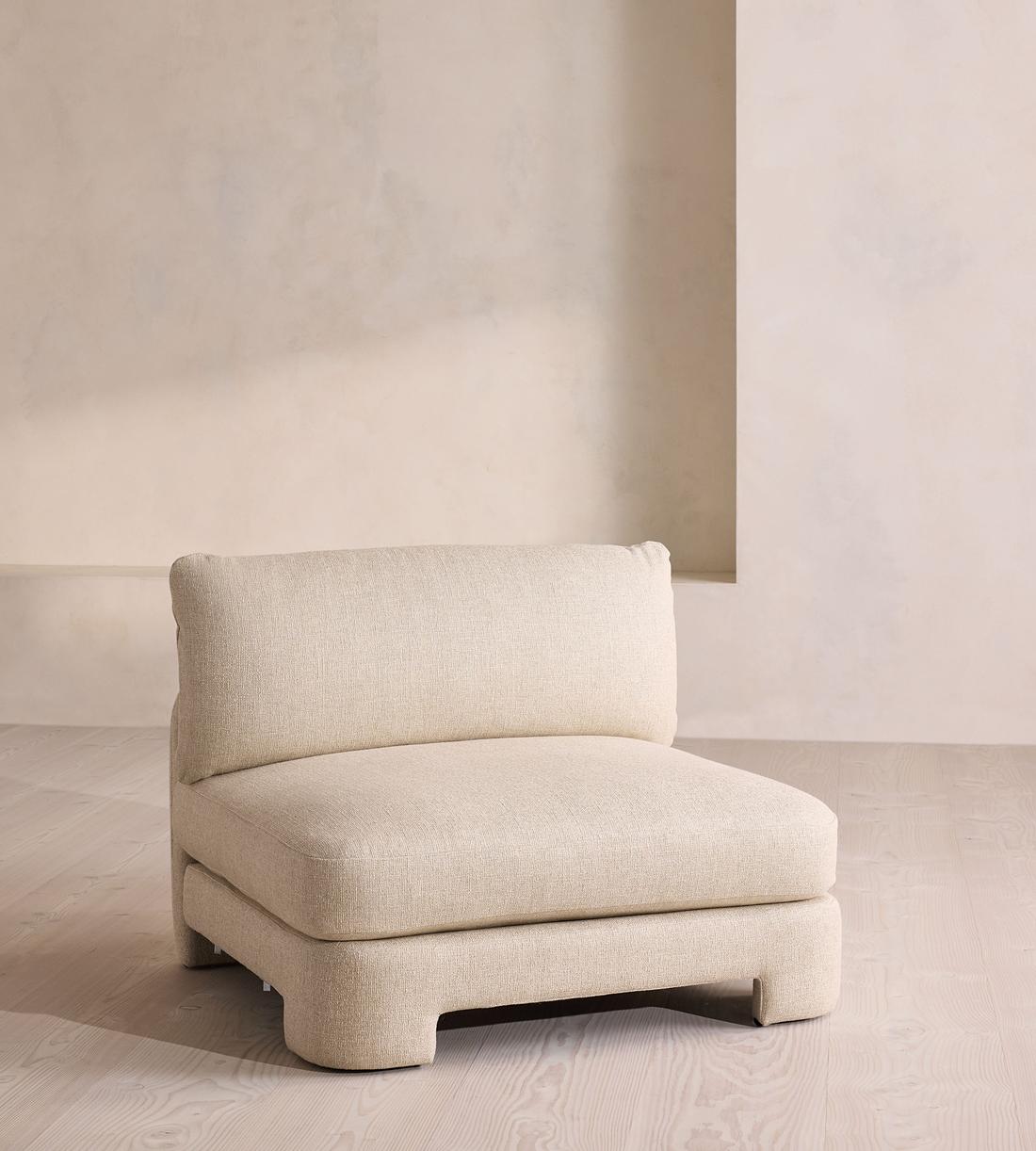 Odell Modular Sofa - Armless Module - Textured Linen - Image 1