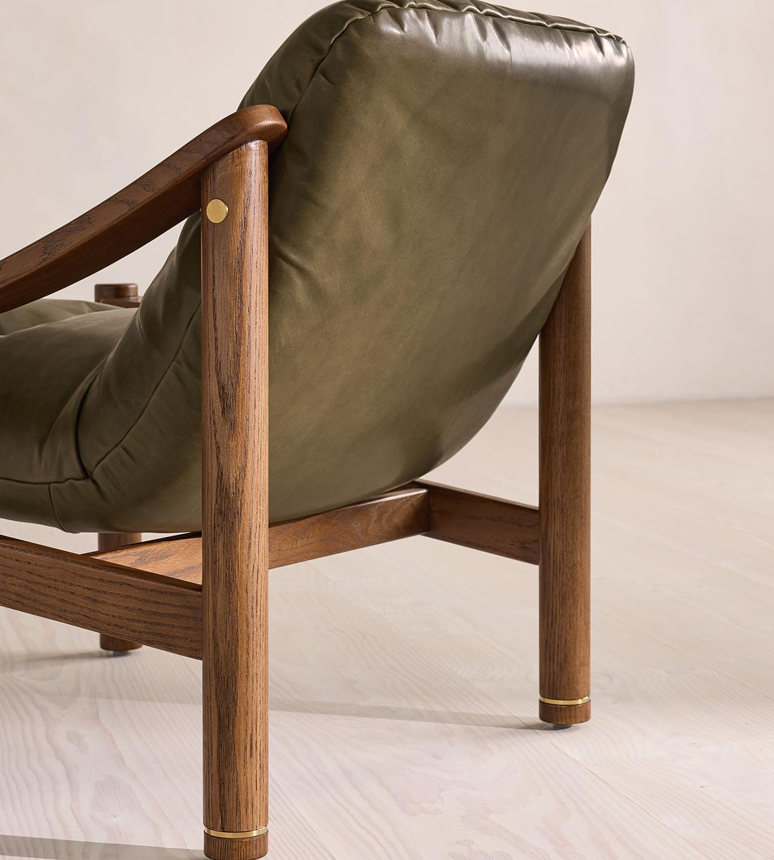 Karine Armchair - Dark Stain - Leather - Moss - UK - Images - Image 5