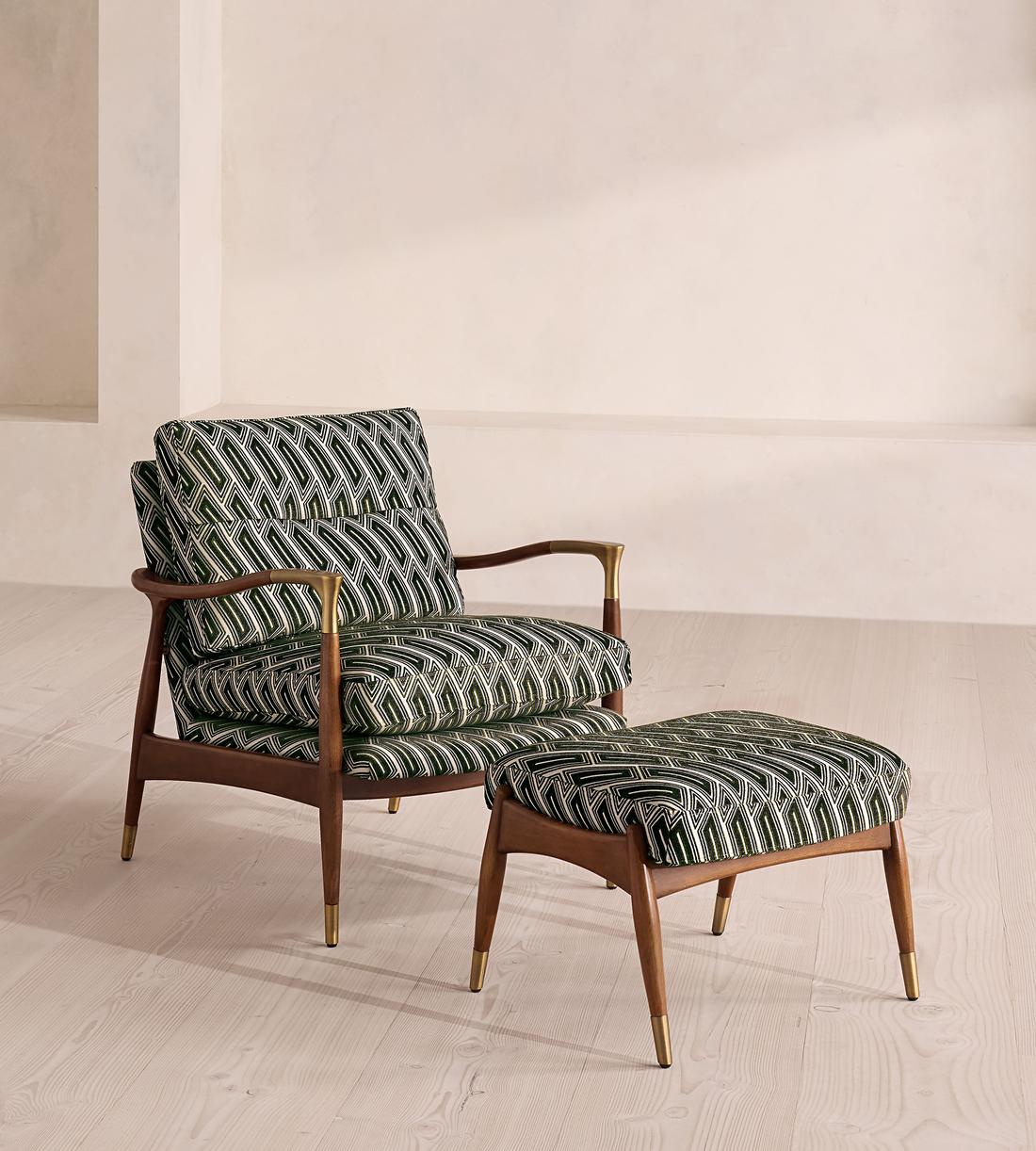Theodore Armchair - Vende Jacquard - Olive - US - Images - Image 7
