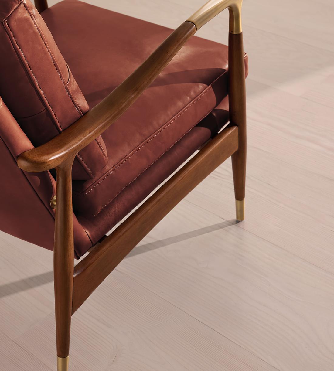 Theodore Armchair - Leather - Sangria - US - Images - Image 5