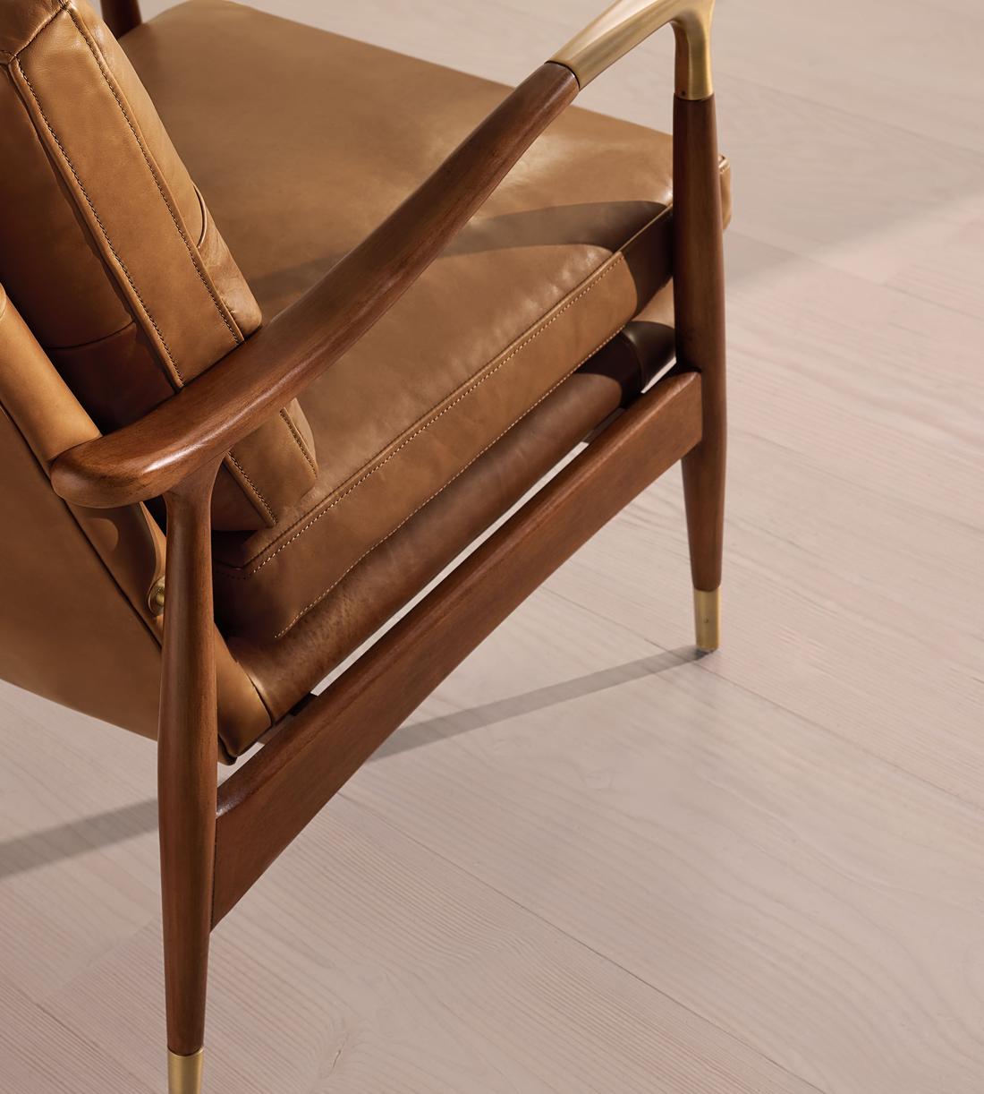 Theodore Armchair - Leather Chestnut - Images - Image 6