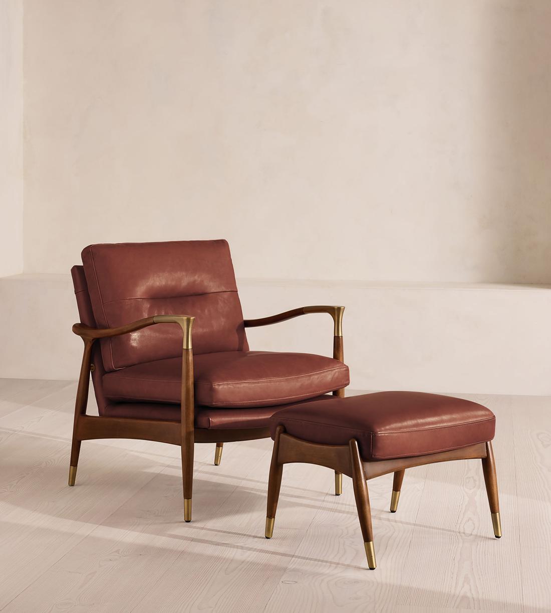 Theodore Footstool - Leather - Sangria - UK - Images - Image 6