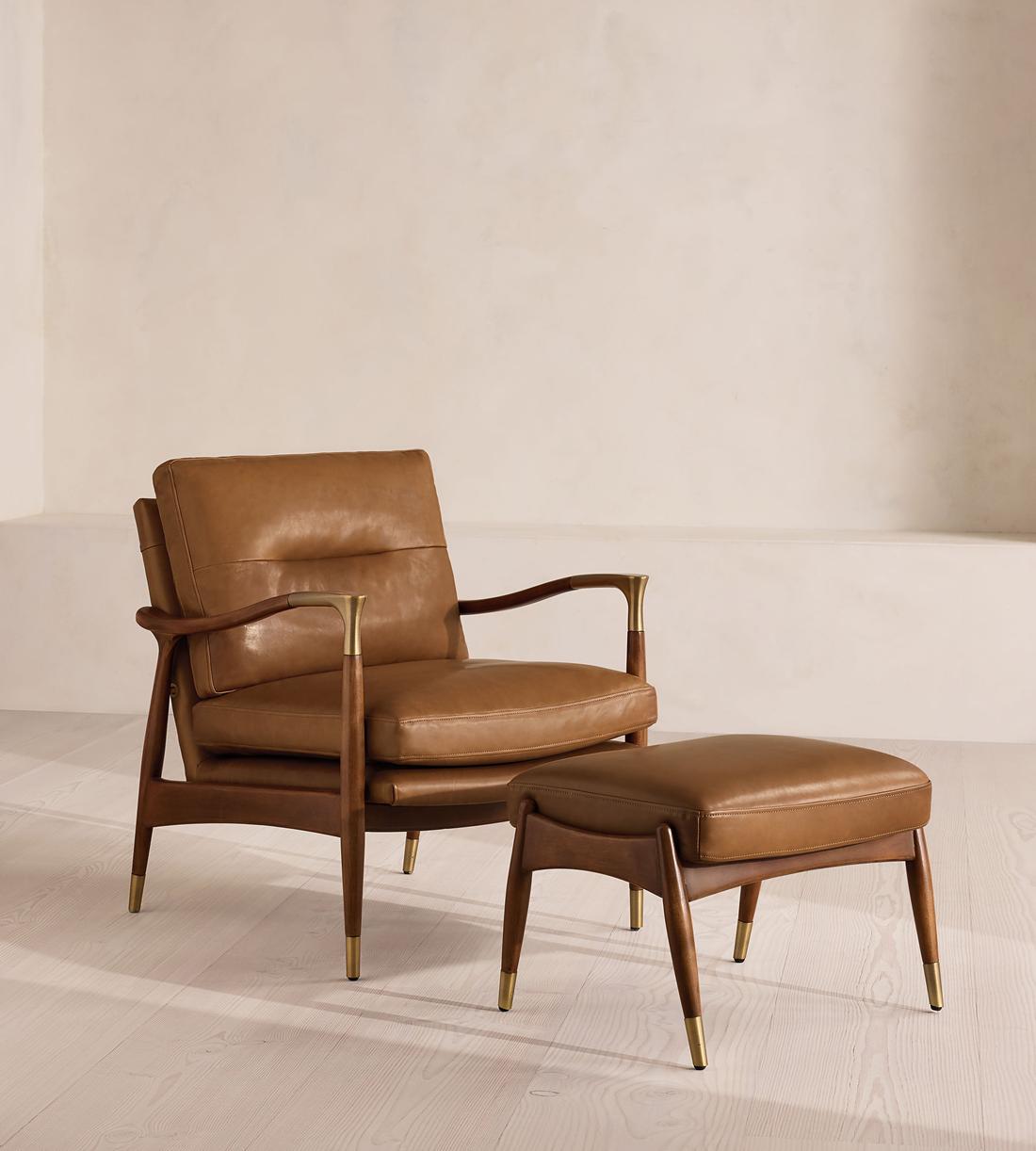 Theodore Footstool - Leather Chestnut - Images - Image 7