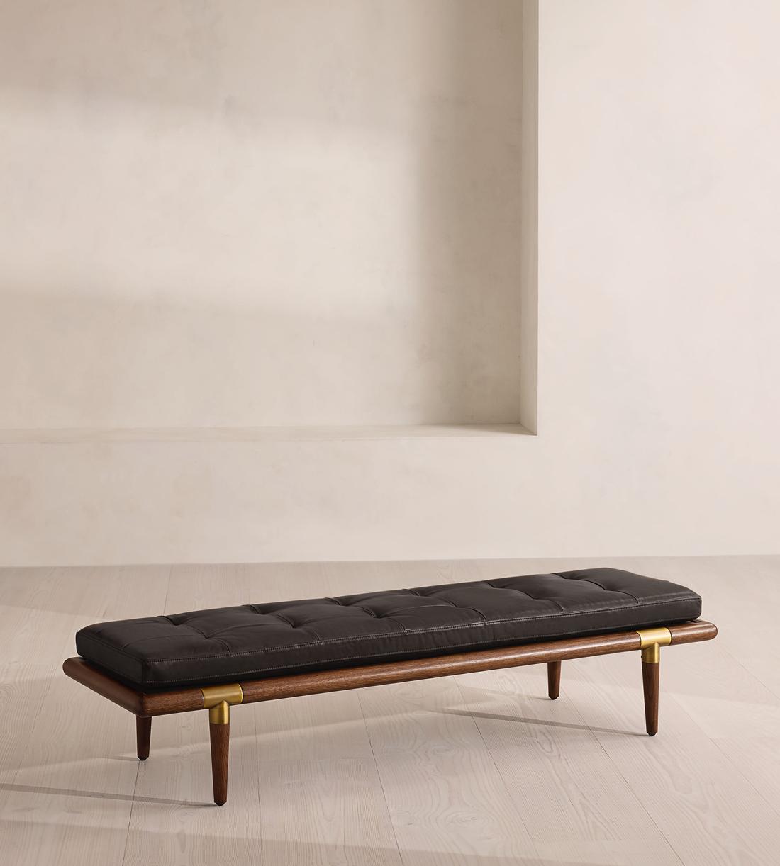 Theodore Bench - Leather - Black - US - Listing - Image 1