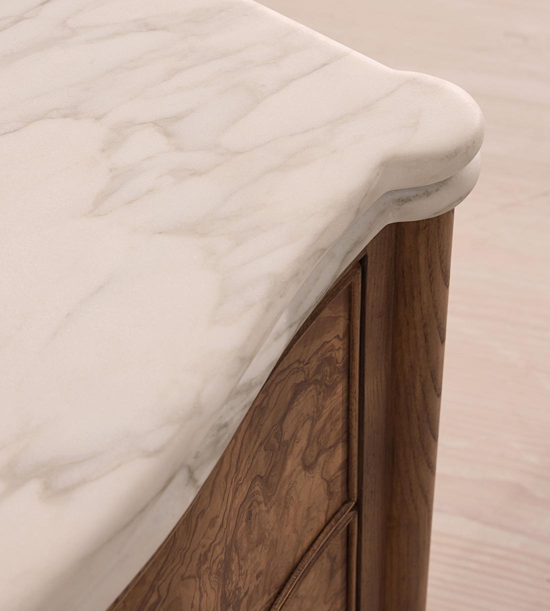 Valerie Bedside Table - Arabescato Corchia Marble - Large - Images - Image 6