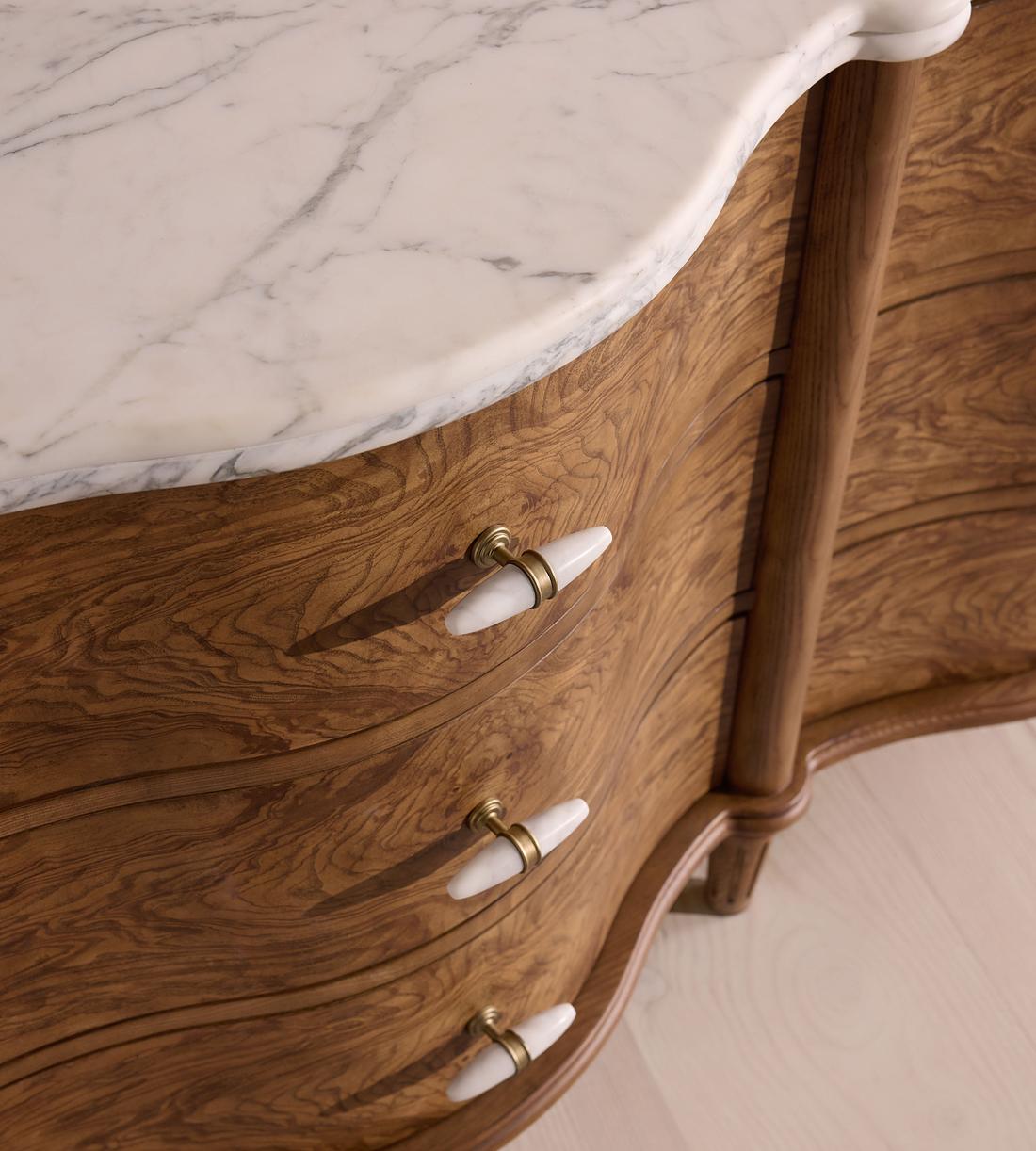 Valerie Six Drawer Dresser - Arabescato Corchia Marble - Images - Image 7