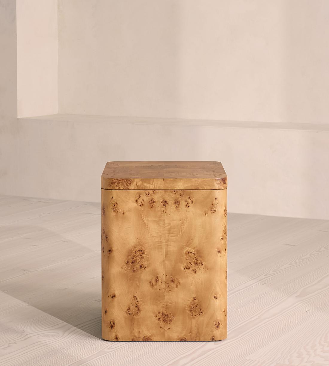 Warwick Bedside Table - Mappa Burl - Images - Image 5