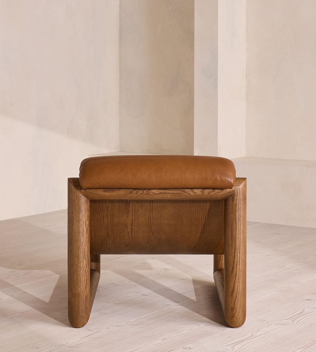 Drew Lounge Chair and Footstool - Leather - Chestnut - UK - Images - Image 7