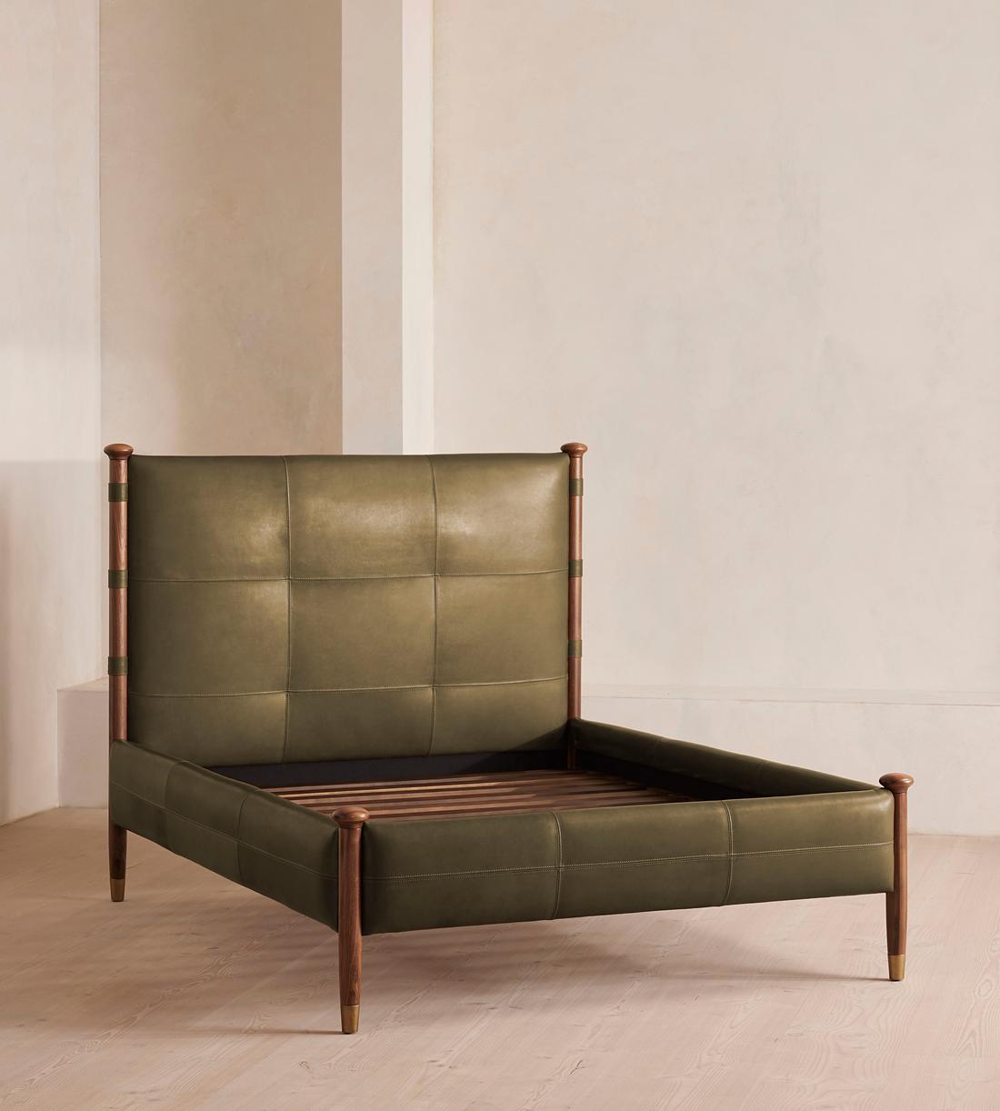 Paolo Bed - King - Leather - Moss - US - Images - Image 3