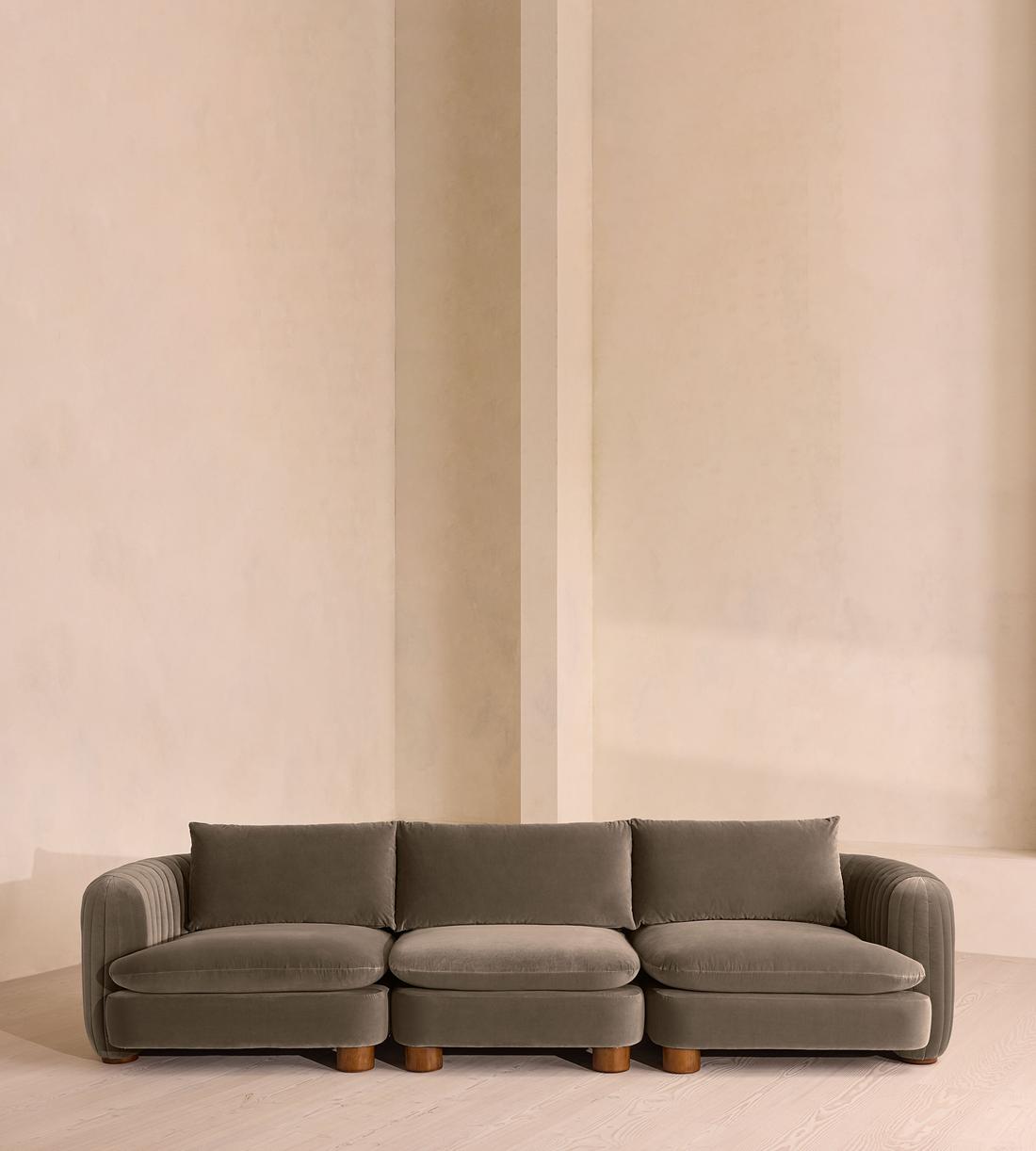 Vivienne Deeper Sit Modular Sofa - Four Seater - Velvet Taupe UK - Listing - Image 1