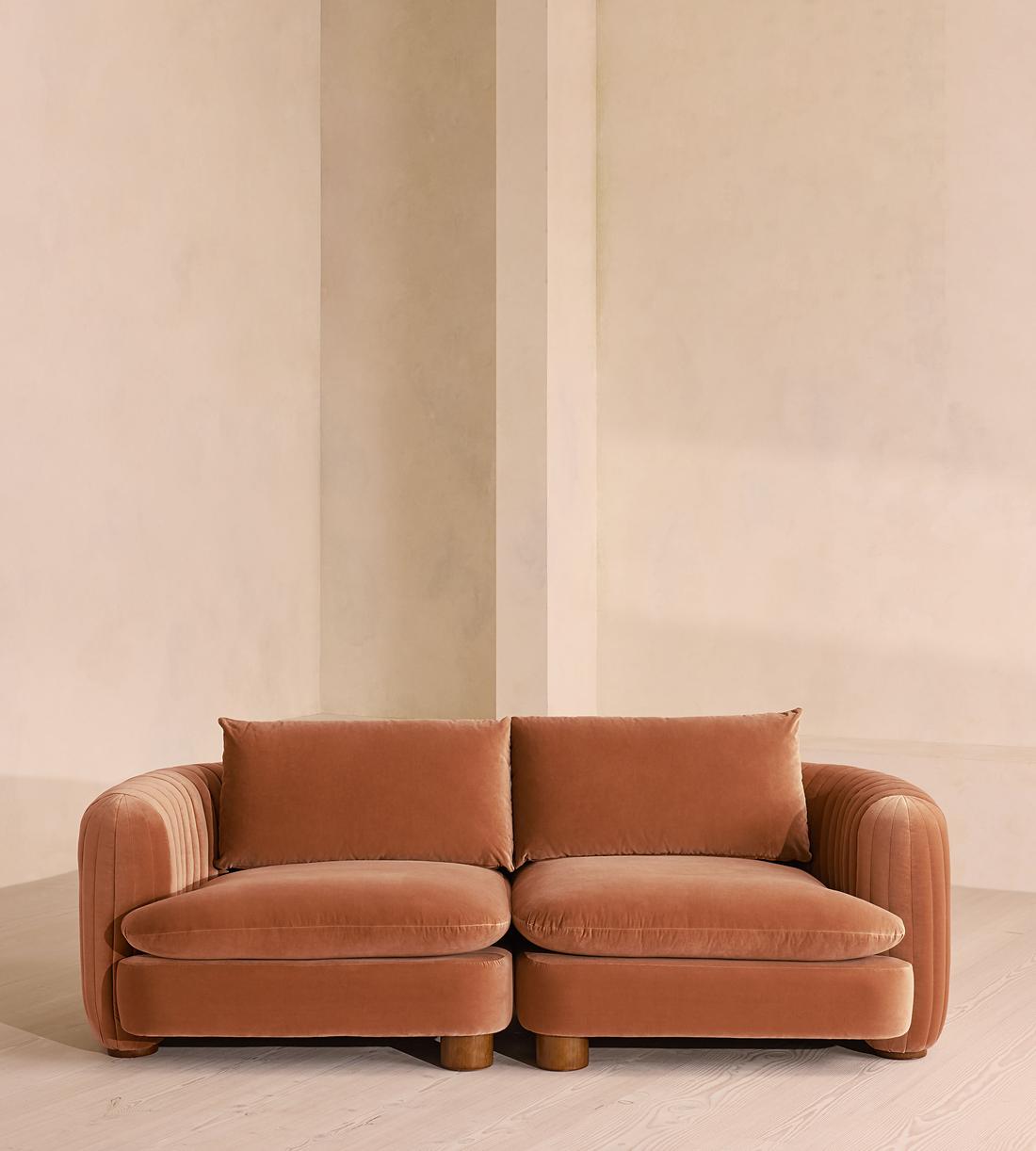 Vivienne Deeper Sit Modular Sofa - Three Seater - Velvet Antique Rose UK - Listing - Image 1