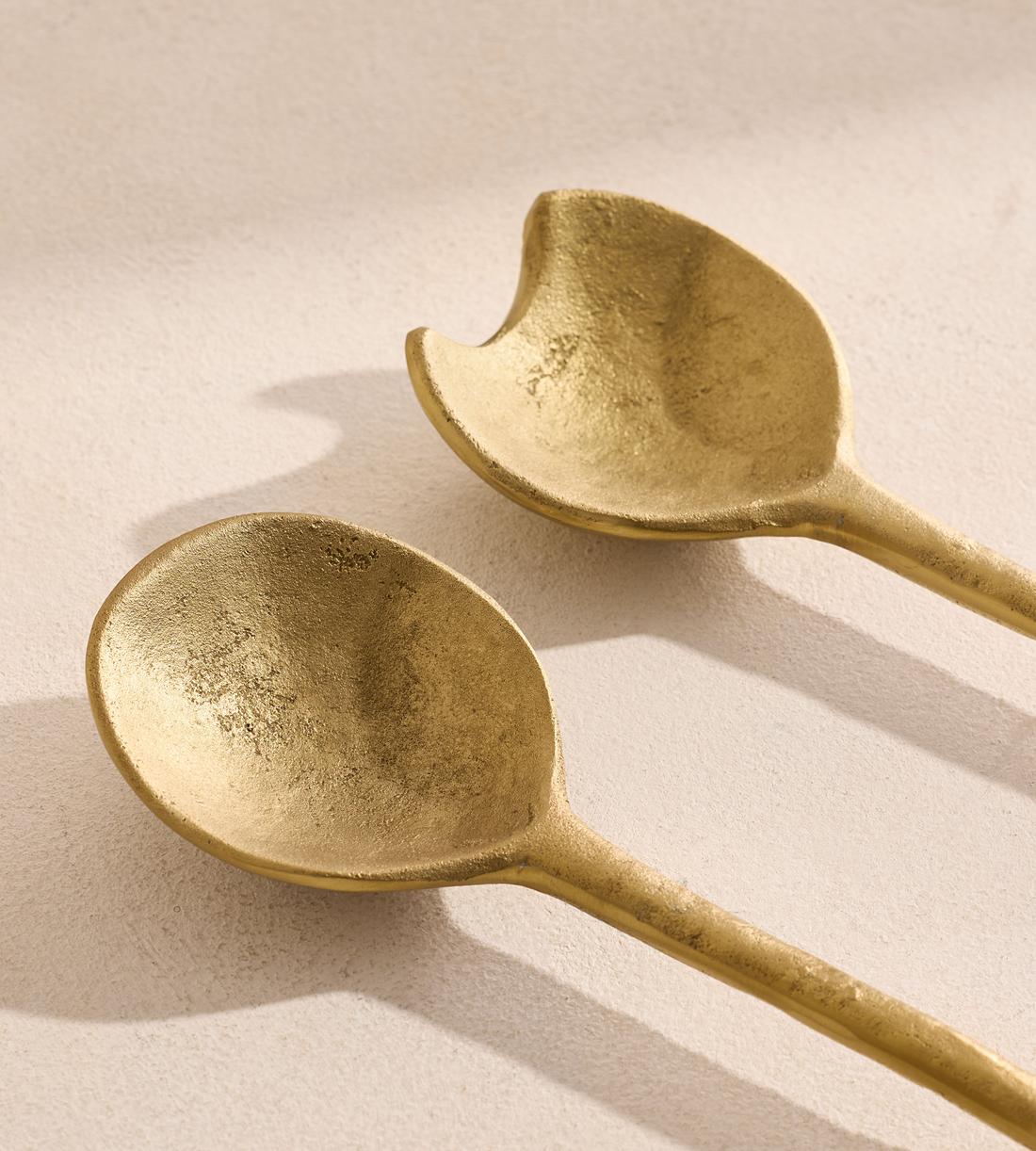 Eden Salad Servers - Brass - Images - Image 3