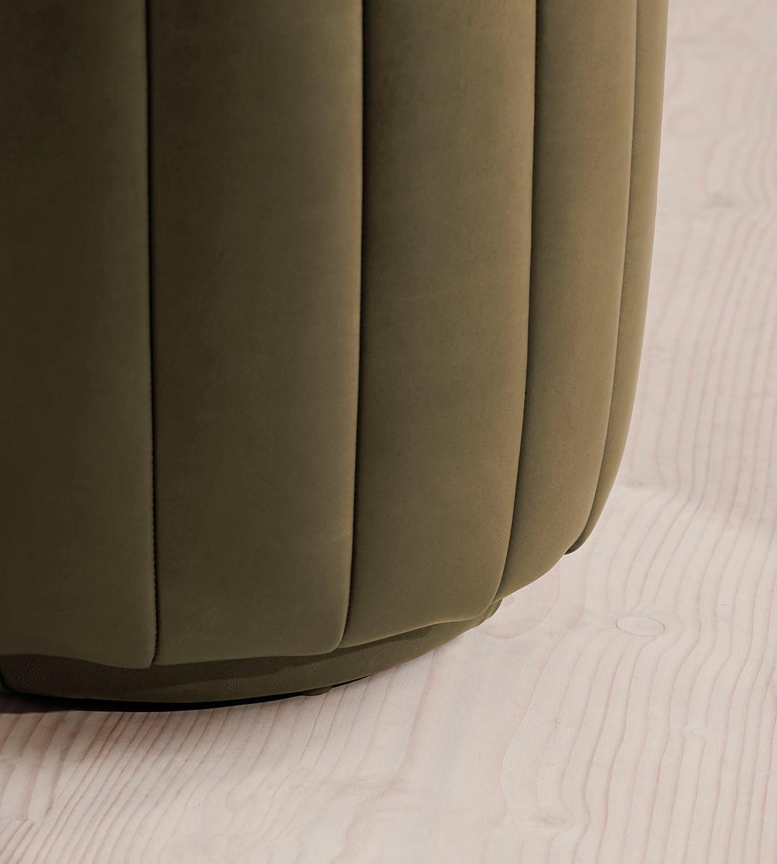 Romi Footstool - Moss Leather - US - Images - Image 4