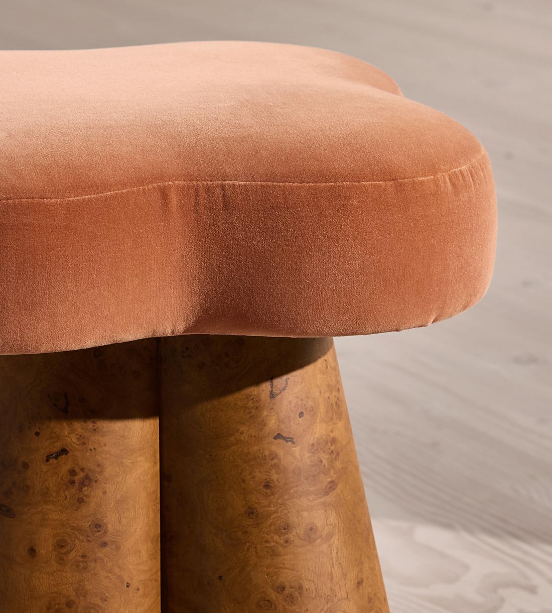 Albany Footstool - Velvet - Antique Rose - US - Images - Image 5