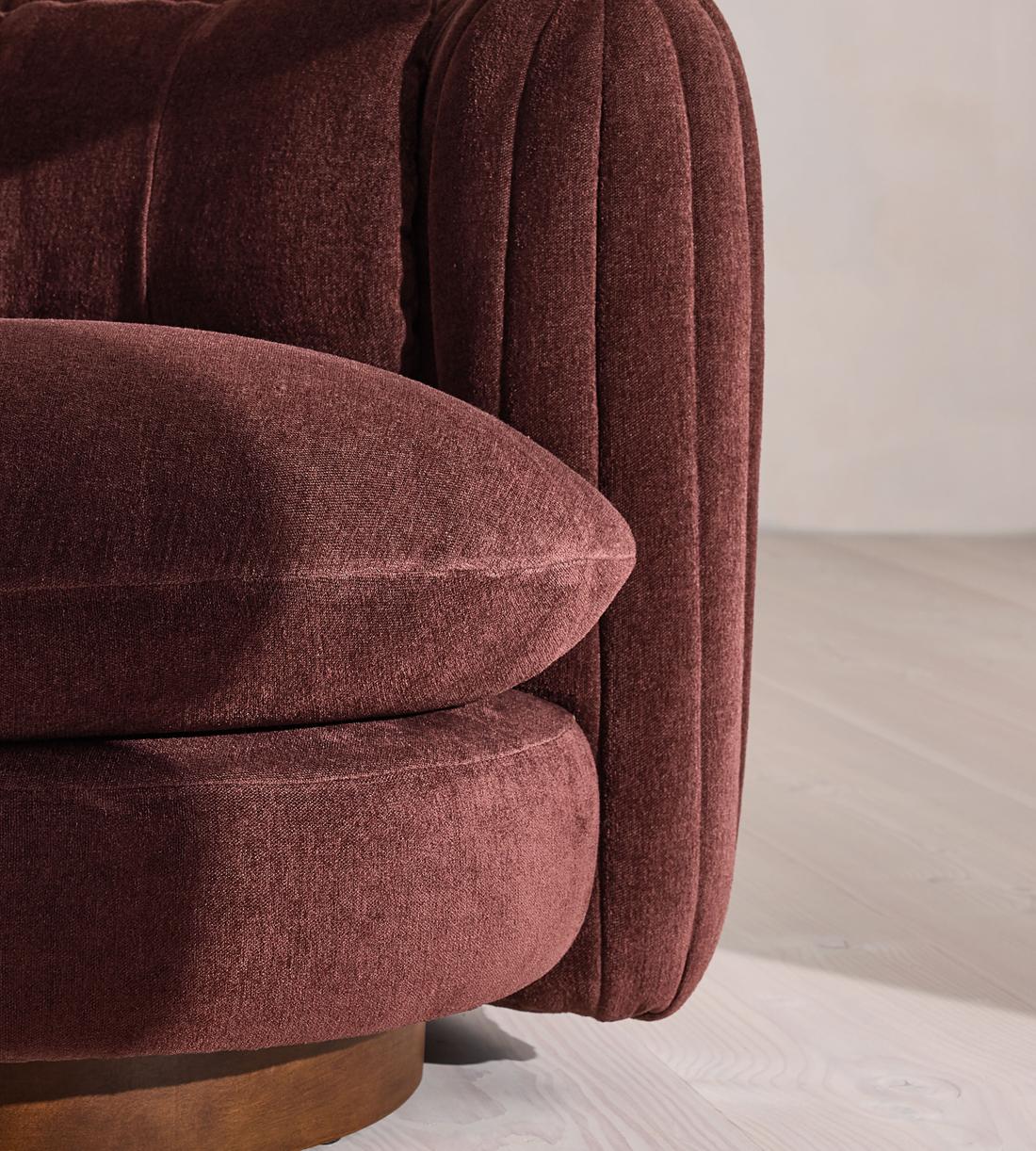Vivienne Armchair - Linen Chenille - Bordeaux - US - Images - Image 6