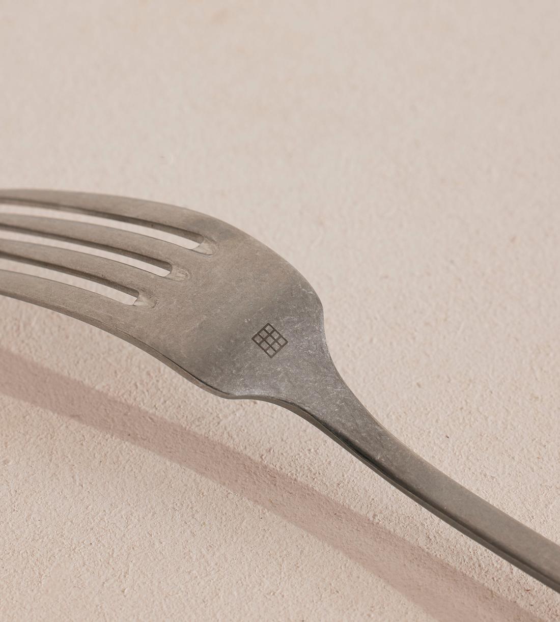 Stonewashed Dinner Fork - Set of Four - Images - Image 3