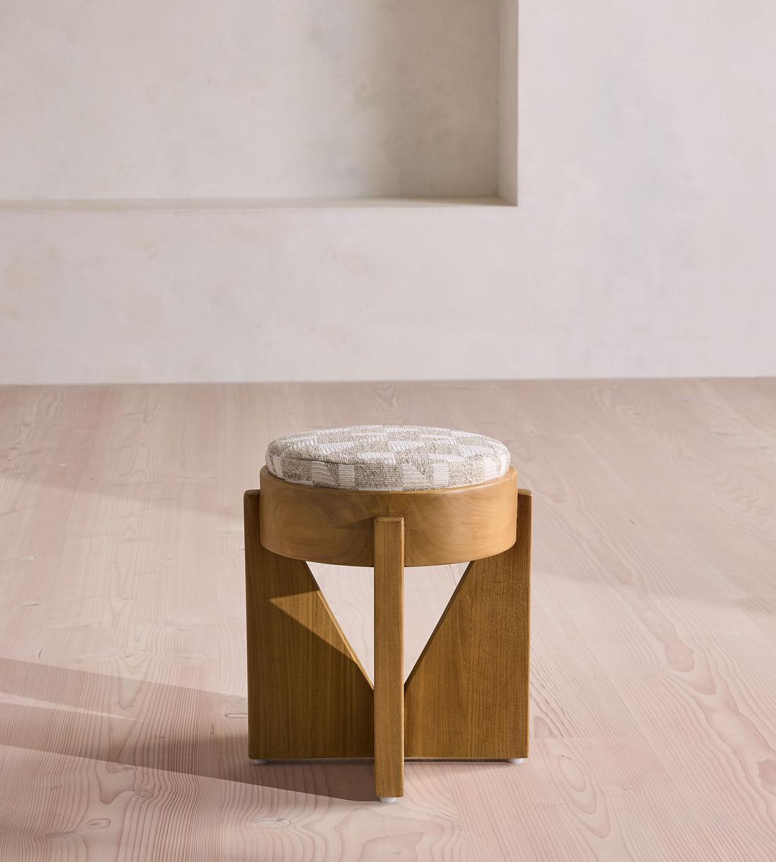 Tyros Outdoor Footstool - Geometric - Natural - UK - Listing - Image 4