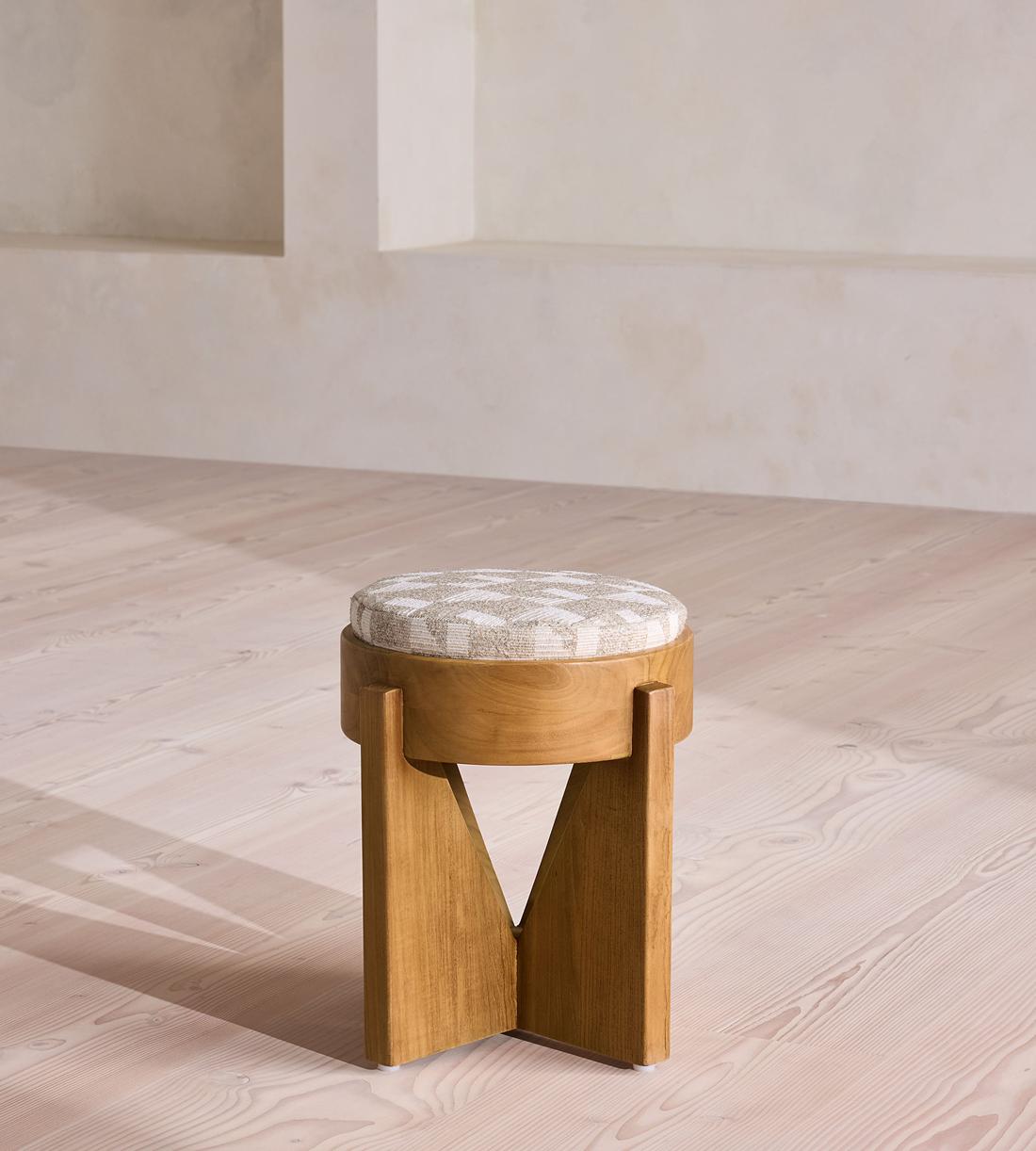 Tyros Outdoor Footstool - Geometric - Natural - US - Listing - Image 3