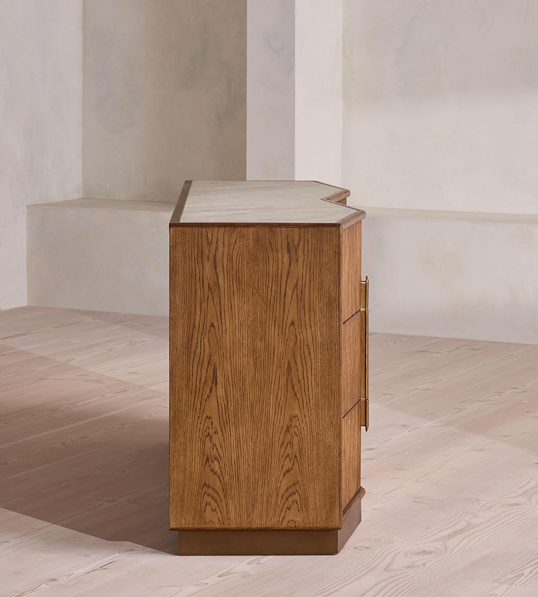 Silvio Six Drawer Dresser - Royal Diana Marble - Images - Image 5
