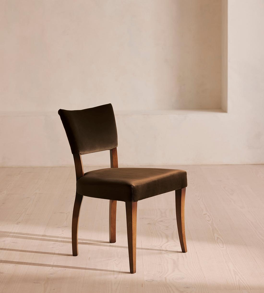 Pair of Molina Dining Chairs - Velvet - Chocolate - UK - Listing - Image 2