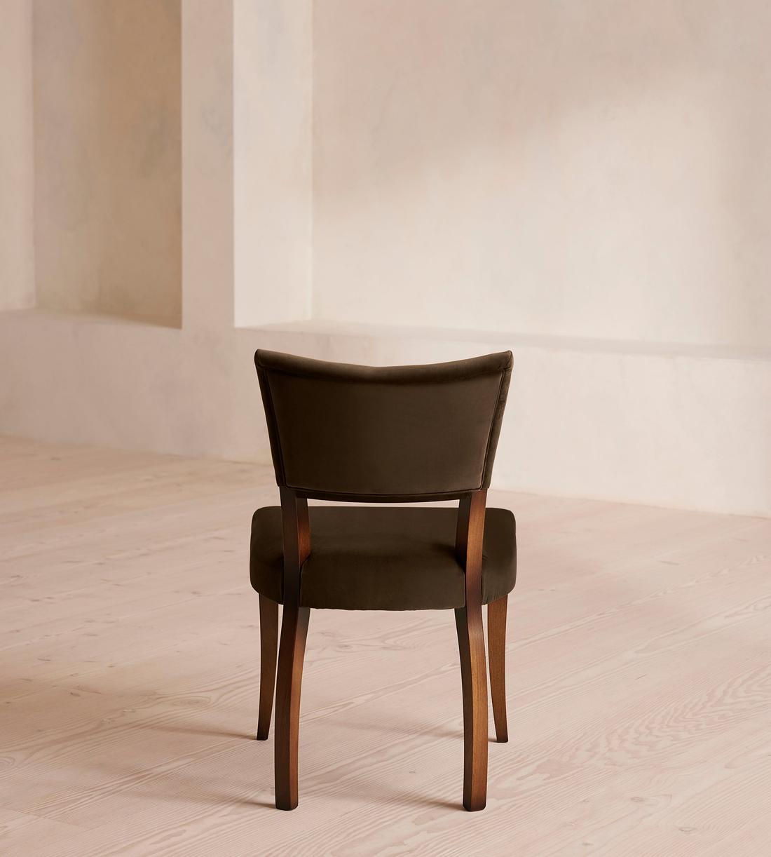 Pair of Molina Dining Chairs - Velvet - Chocolate - UK - Images - Image 5