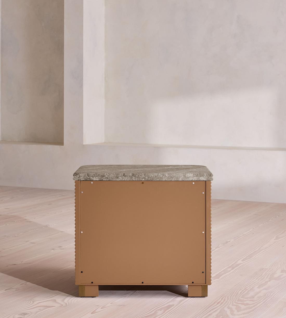Kingsley Bedside Table - Large - Grey Emperador Marble - Images - Image 4