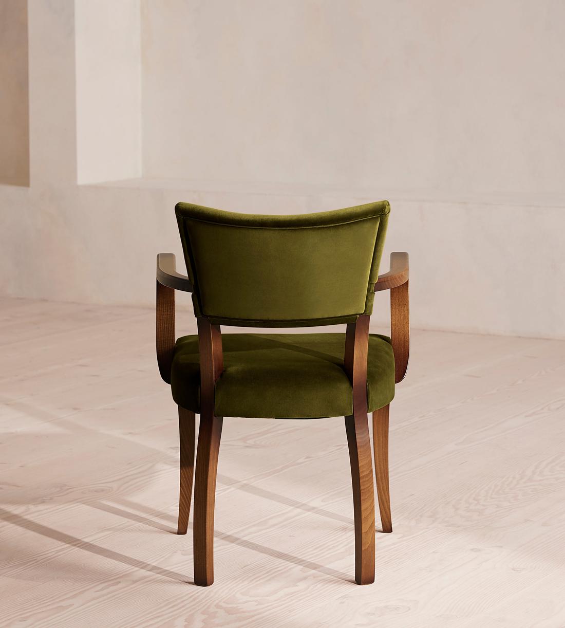 Molina Dining Armchair - Velvet - Olive  - UK - Images - Image 4