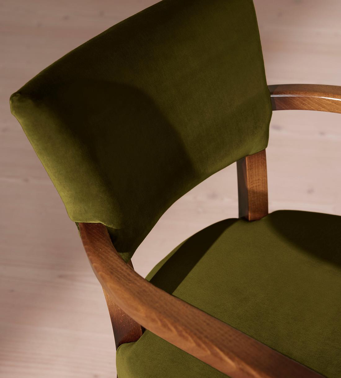 Molina Dining Armchair - Velvet - Olive  - UK - Images - Image 5