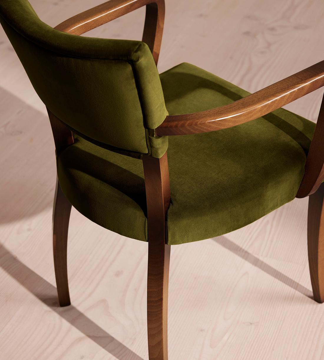 Molina Dining Armchair - Velvet - Olive  - UK - Images - Image 5