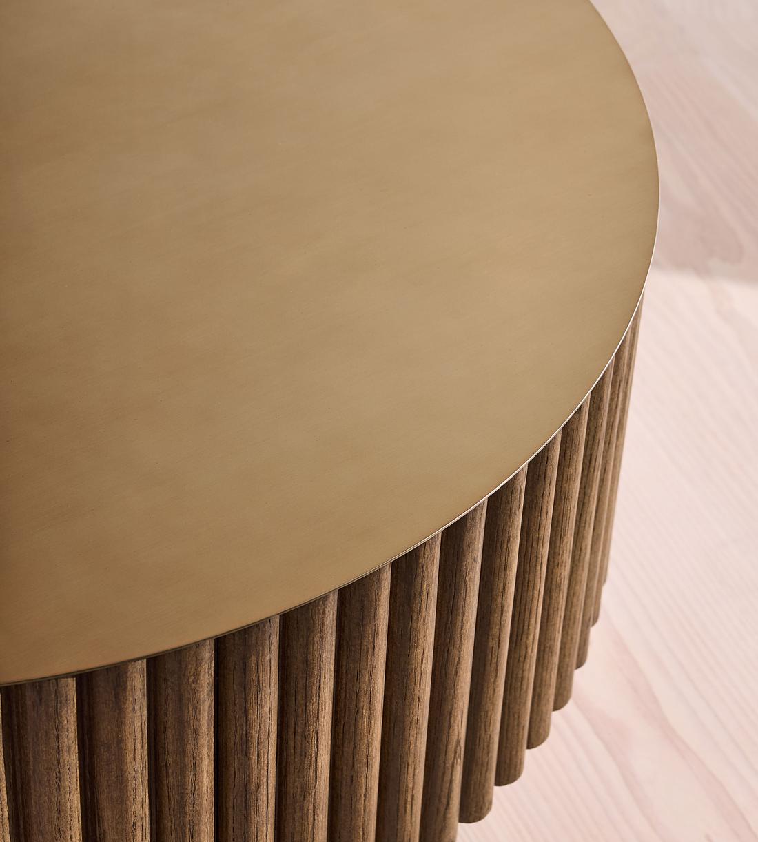 Barrel Coffee Table - Dark Oak - Images - Image 3