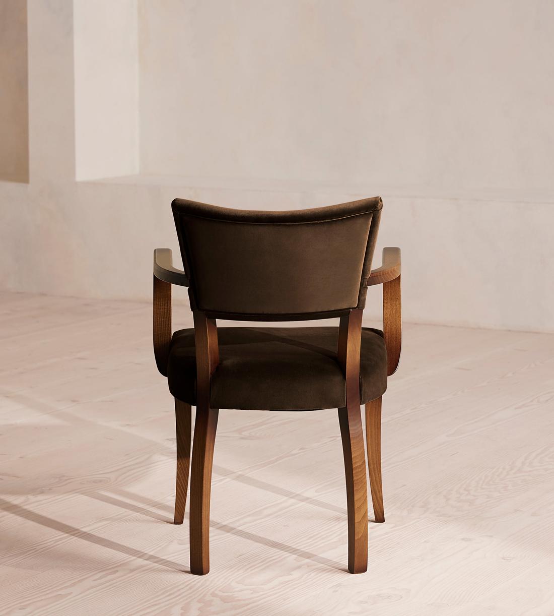 Molina Dining Armchair - Velvet - Chocolate - US - Images - Image 5
