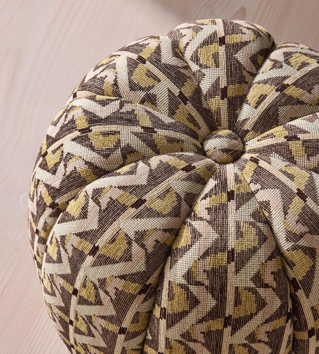 Sofia Footstool - Fulton Jacquard - Sage - US - Images - Image 3
