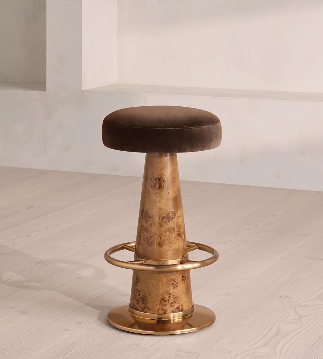 Killian Barstool - Velvet - Chocolate - UK - Listing - Image 2