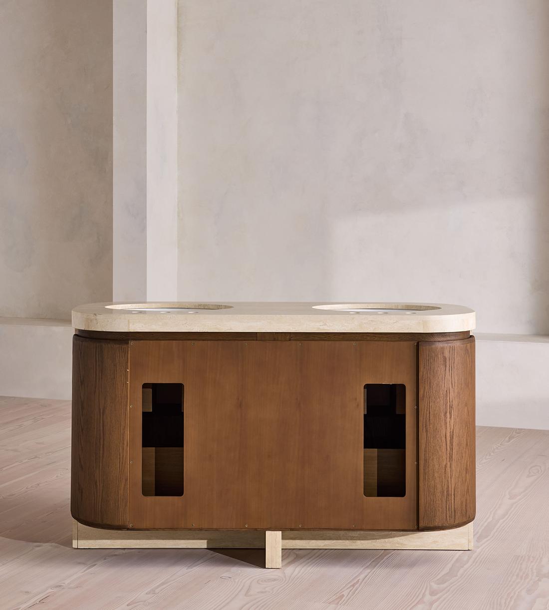 Tivoli Double Vanity - Travertine Marble - Images - Image 8