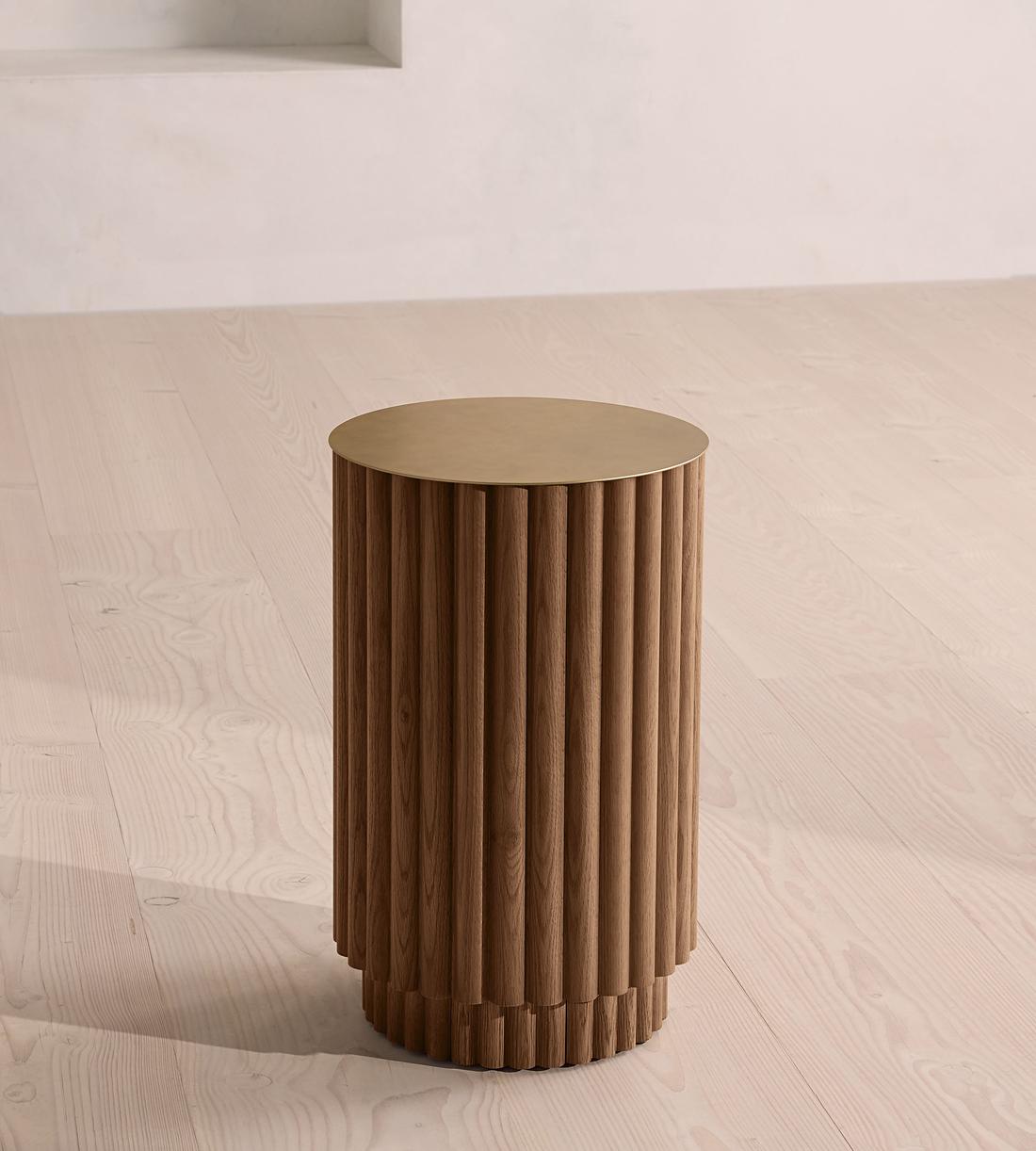 Barrel Side Table - Dark Oak - Listing - Image 1