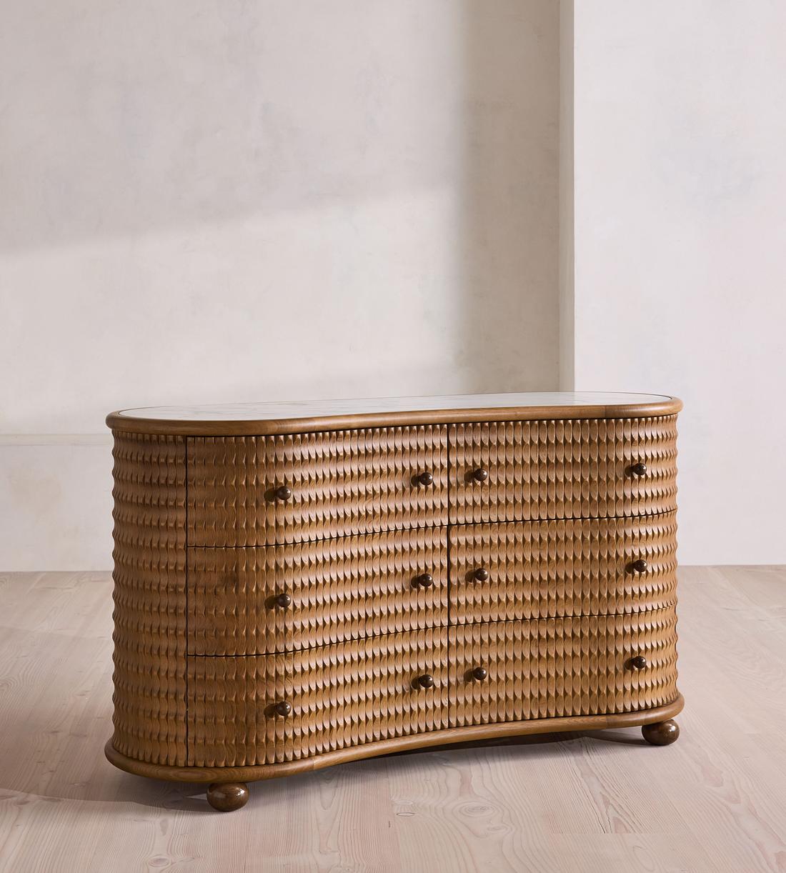 Armando Six Drawer Dresser - Calacatta Aura Marble - Listing - Image 3