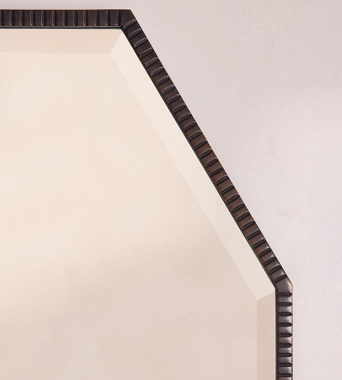 Welton Floor Mirror - Blackened Brass & Travertine - Images - Image 5