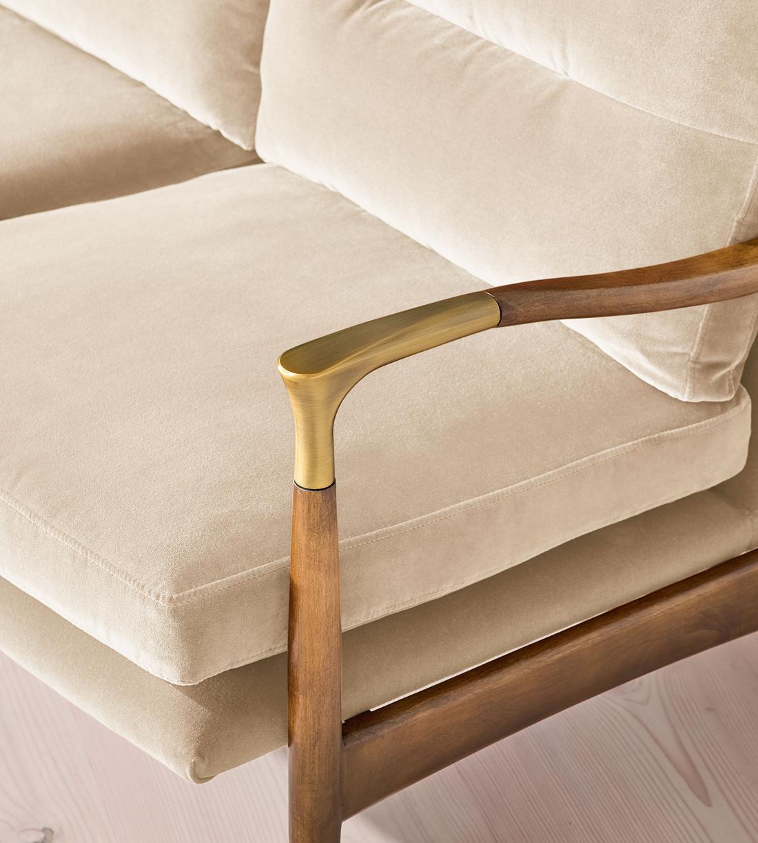 Theodore Two Seater Sofa - Velvet - Porcelain - US - Images - Image 5