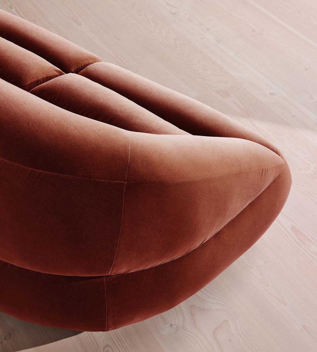 Edison Modular Sofa - Three Seater - Velvet - Rust UK - Images - Image 5