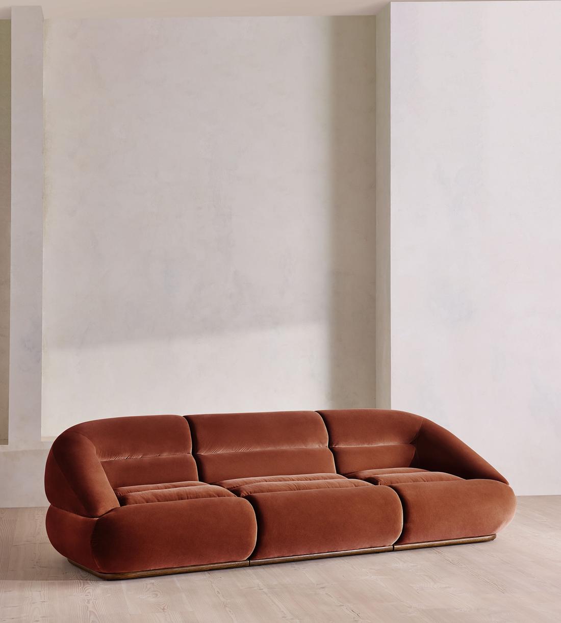 Edison Modular Sofa - Four Seater - Velvet - Rust UK - Listing - Image 2