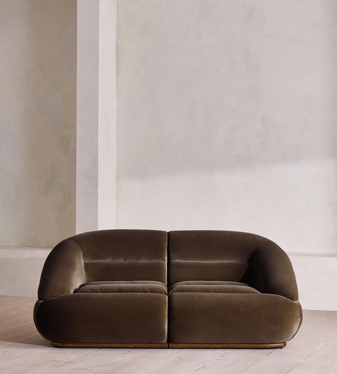 Edison Modular Sofa - Three Seater - Velvet - Chocolate US - Listing - Image 1