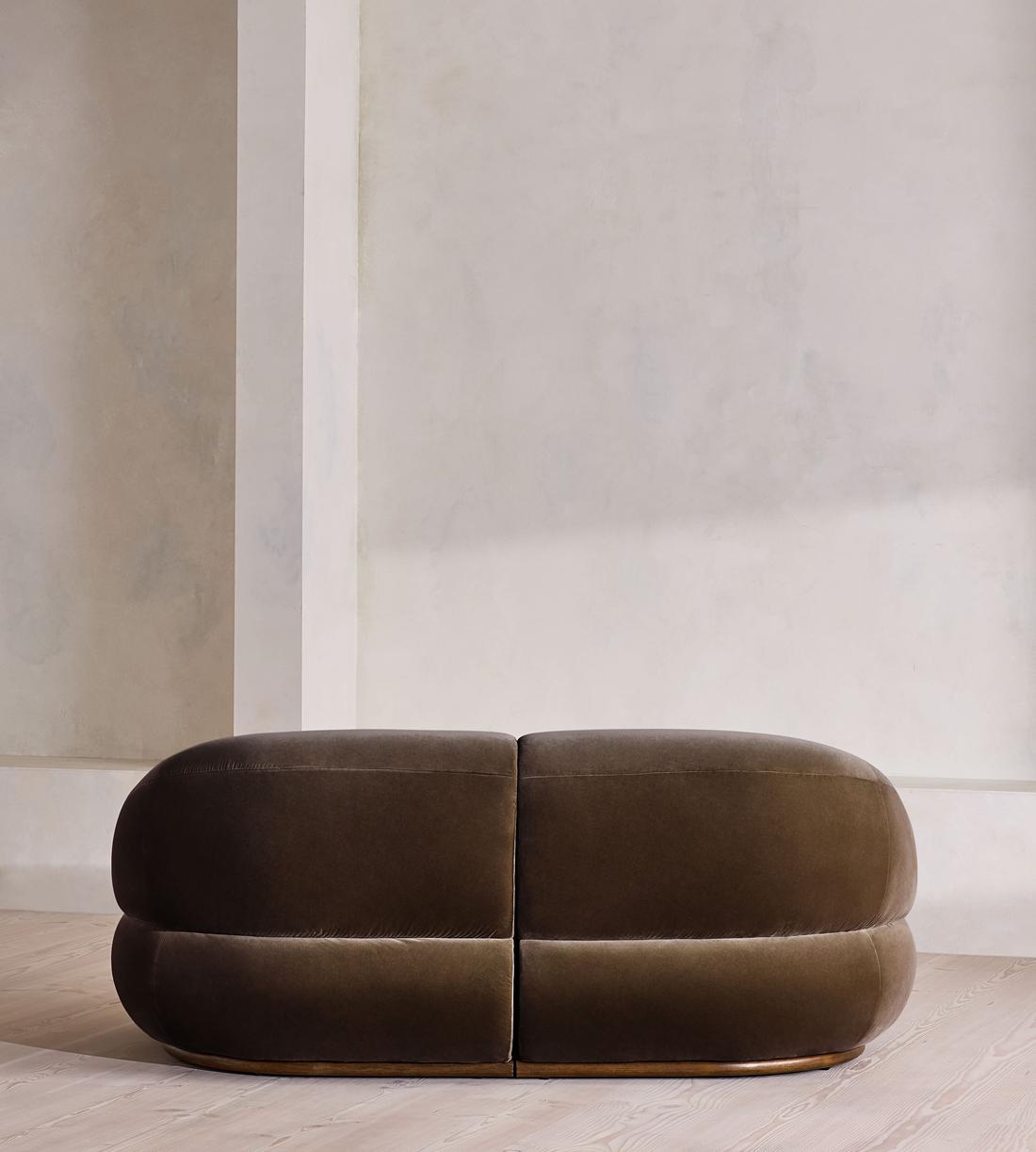 Edison Modular Sofa - Three Seater - Velvet - Chocolate US - Images - Image 4