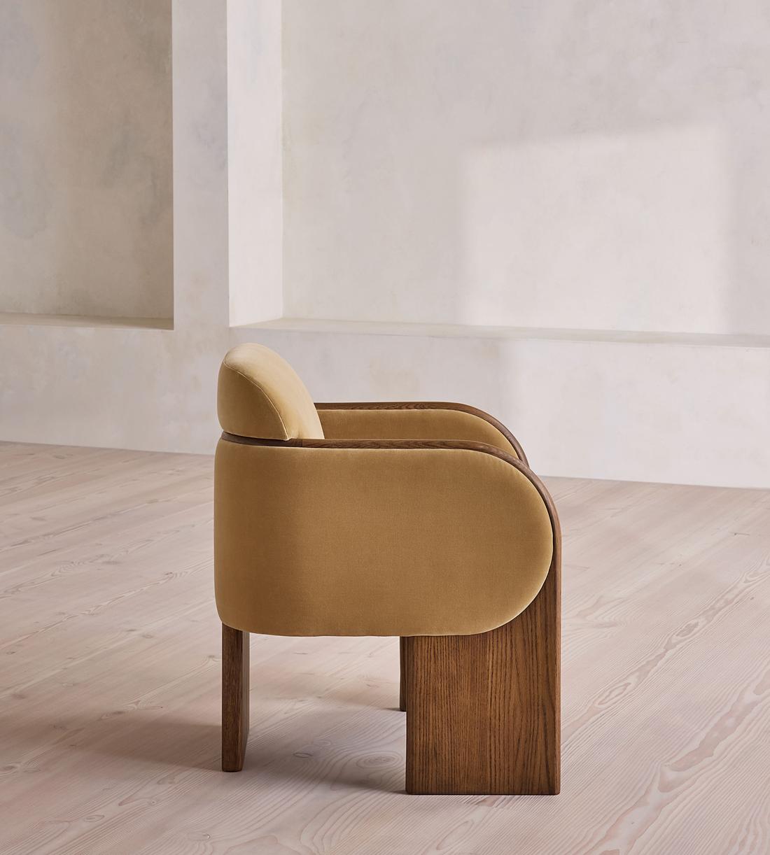 Eddie Dining Chair - Velvet - Camel - US - Images - Image 6