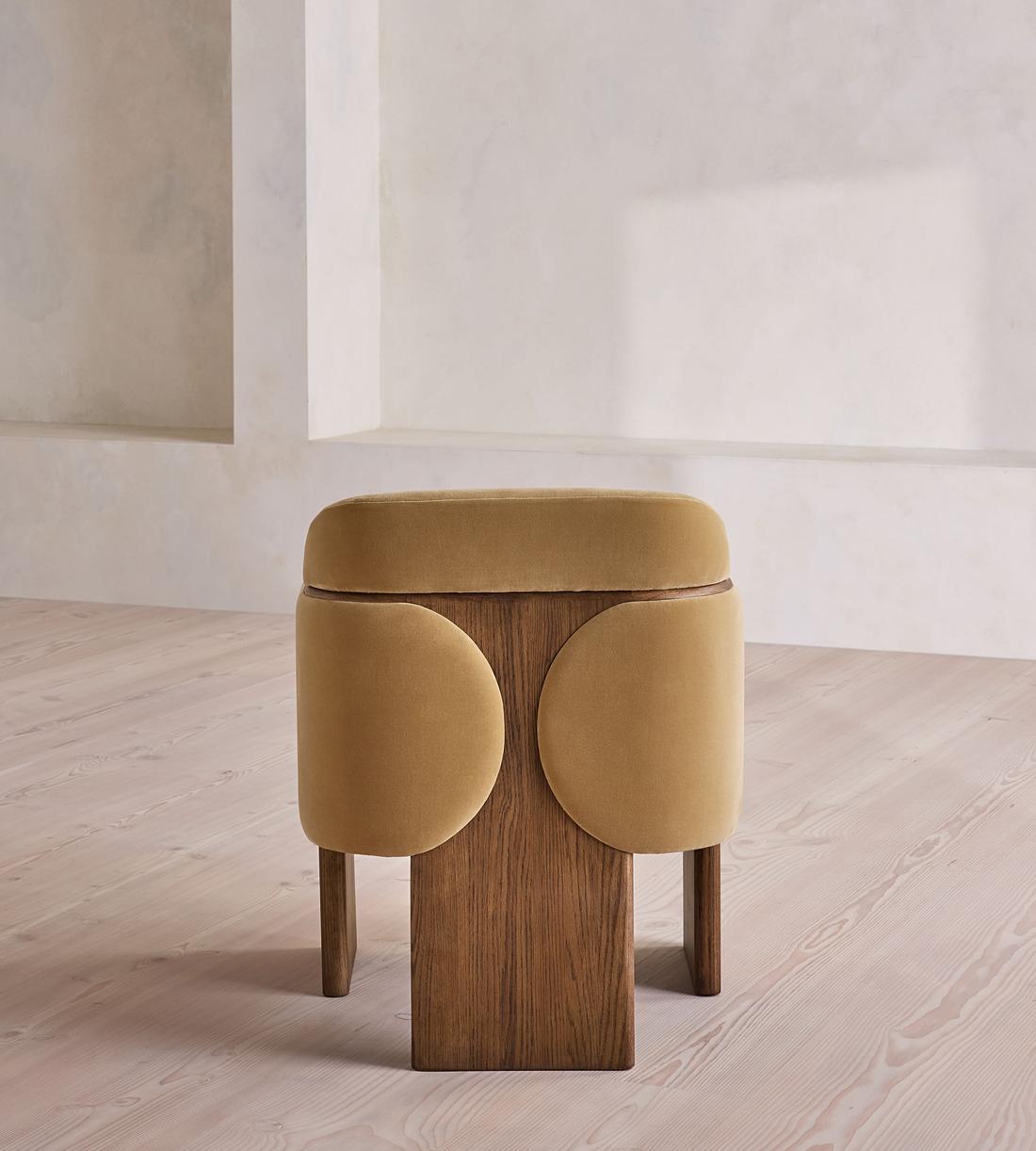 Eddie Dining Chair - Velvet - Camel - US - Images - Image 7
