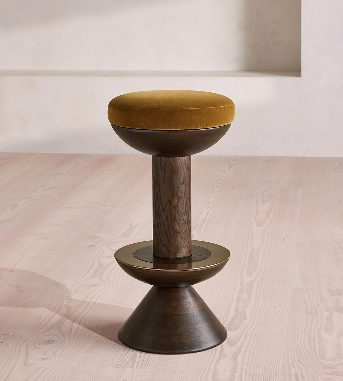 Lennie Barstool - Velvet - Mustard - US - Listing - Image 3