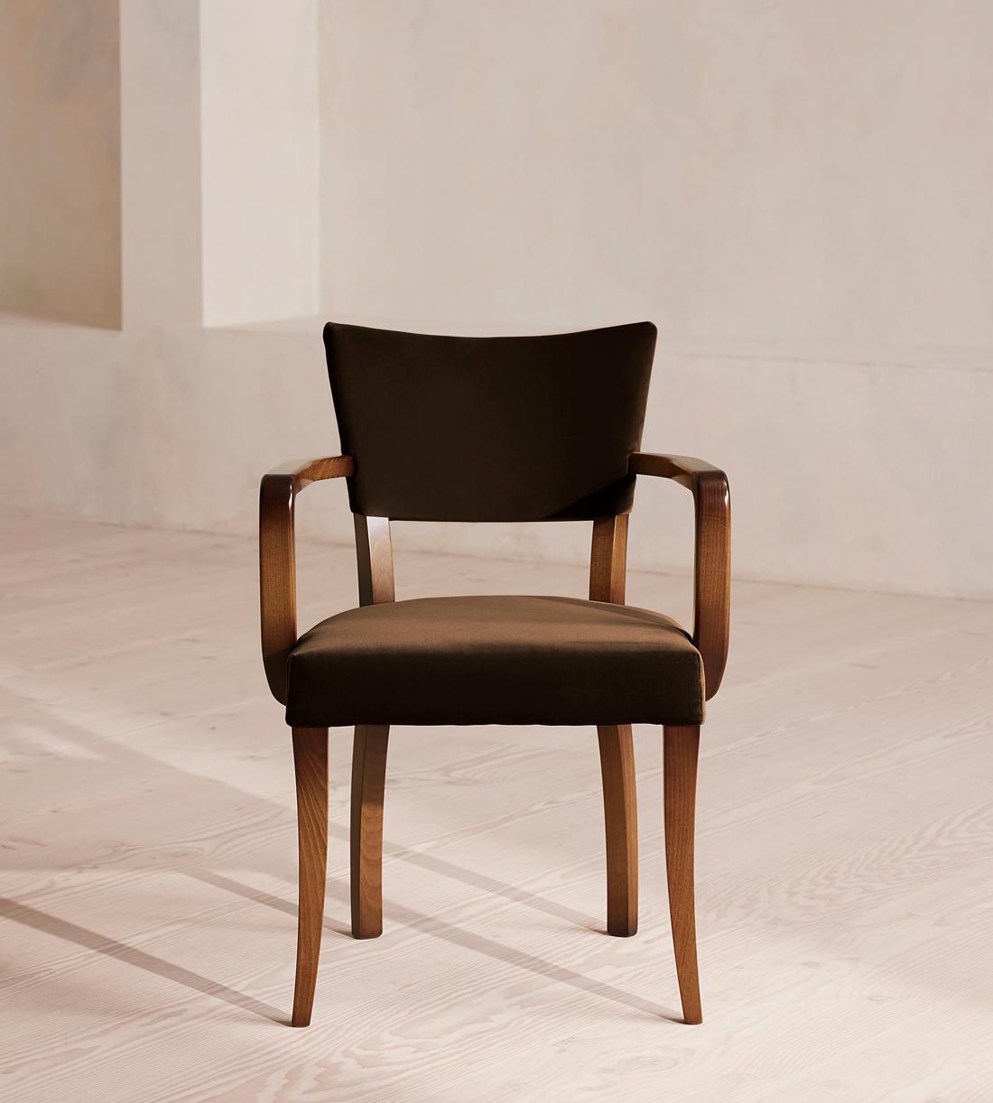Molina Dining Armchair - Velvet - Chocolate - UK - Listing - Image 2